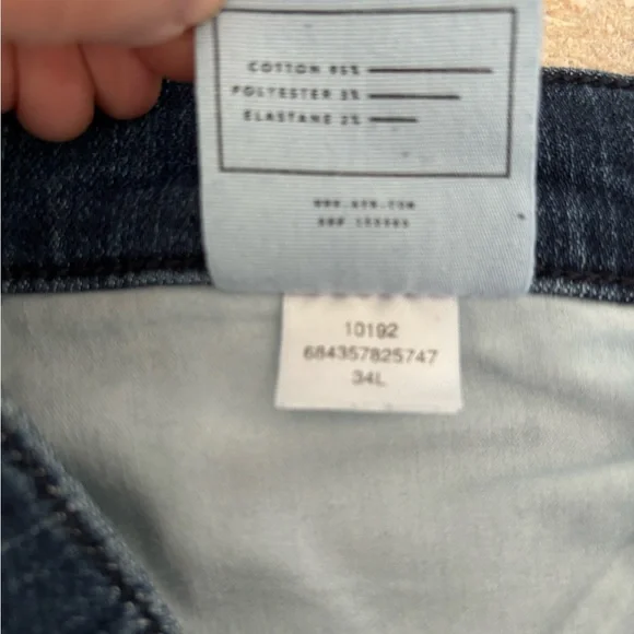 EUC AYR The Pop Jeans Size 34L High Rise Straight Denim - Picture 5 of 7